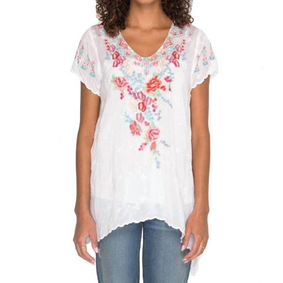 NEW JOHNNY WAS hinga tunic in white - Picture 1 of 2